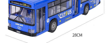 Hohe Qualität Simulation Bus Große Größe Drop-beständig Licht Musik Trägheit Bus Modell Zurückziehen Auto Pädagogisches Spielzeug Geschenke