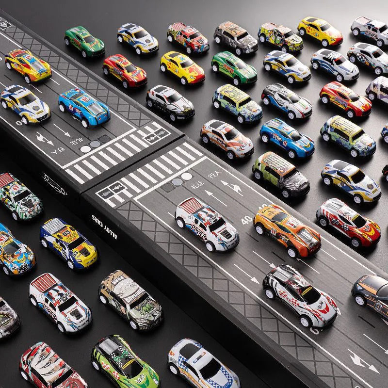 48-teiliges Metall Auto Spielset in Geschenkbox