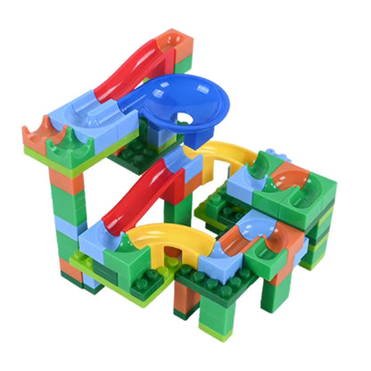 Marble Run - Kugelbahn Bauset für Kinder - Großes Baustein Rutsch- & Rampenset
