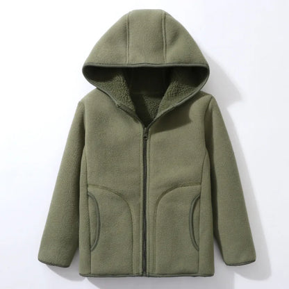 Kinder Fleecejacke mit Kapuze - Warm & Bequem für Herbst und Winter