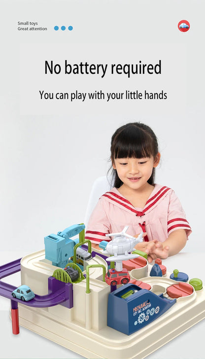 Racing Rail Car Modell Lernspielzeug Kinder Track Adventure Spiel Gehirn Mechanische Interaktive Zug Tiere Weltraumrakete Spielzeug