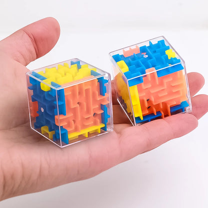 3D-Labyrinth Würfel & Kugel - Mini-Puzzle-Spiel für Kinder - Stressabbau & Lernspielzeug