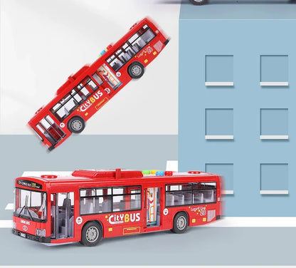 Hohe Qualität Simulation Bus Große Größe Drop-beständig Licht Musik Trägheit Bus Modell Zurückziehen Auto Pädagogisches Spielzeug Geschenke