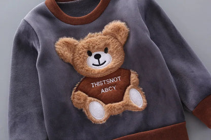 3PCS Winter Herbst Kleinkind Baby Jungen Mädchen Kleidung Baby Pullover Mantel + Hosen + Kapuze Weste Outfit Set Infant warme Kleidung Anzüge