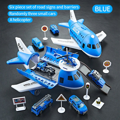 Flugzeug Spielset inkl. Autos, Helikopter & Verkehrszeichen