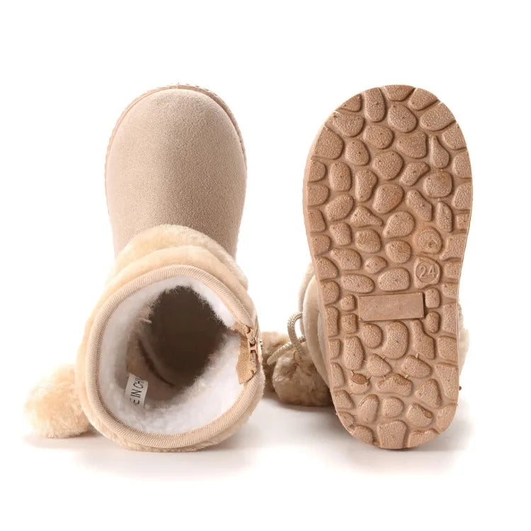 Neue Mädchen Schnee Stiefel Winter Komfortable Dicke Warme Kinder Stiefel Lobbing Ball Dicke Kinder Herbst Nette Jungen Stiefel Prinzessin Schuhe