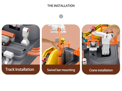 Heißer Racing Rail Auto Modell Zug Track Abenteuer Spiel Tiere Raum Rakete Spielzeug Kinder Pädagogisches Gehirn Mechanische Interaktive