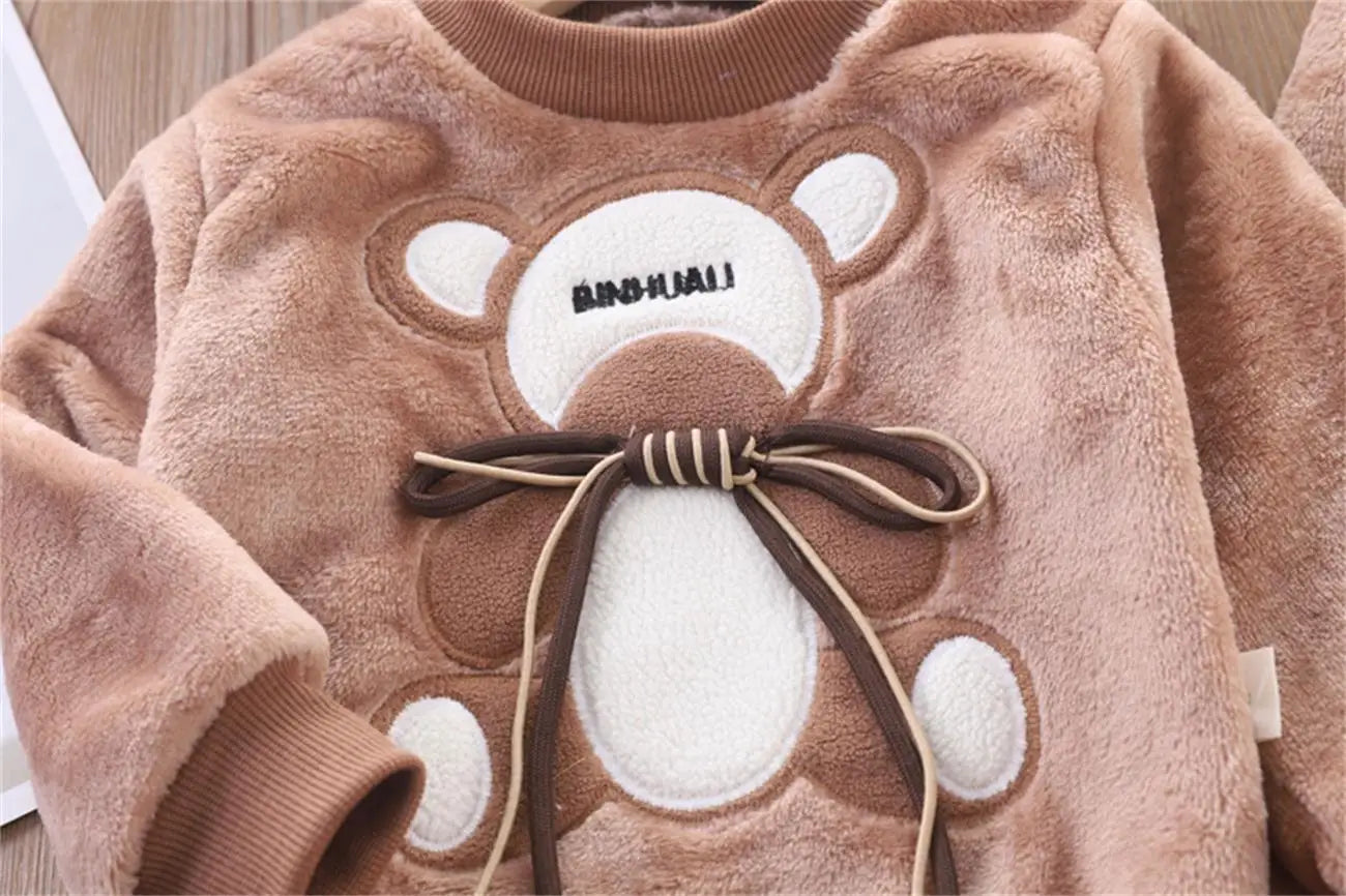 3PCS Winter Herbst Kleinkind Baby Jungen Mädchen Kleidung Baby Pullover Mantel + Hosen + Kapuze Weste Outfit Set Infant warme Kleidung Anzüge