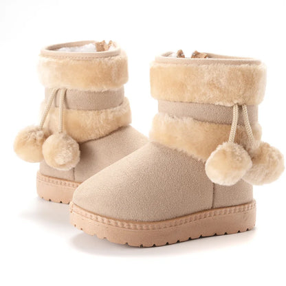 Neue Mädchen Schnee Stiefel Winter Komfortable Dicke Warme Kinder Stiefel Lobbing Ball Dicke Kinder Herbst Nette Jungen Stiefel Prinzessin Schuhe