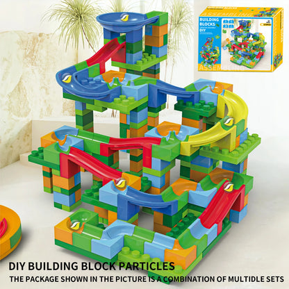 Marble Run - Kugelbahn Bauset für Kinder - Großes Baustein Rutsch- & Rampenset