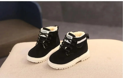 2-Stil Innenmaterial Plüsch Kinder Winterstiefel Baumwollstoff Frühling Herbst Kinderschuhe Baby Kleinkind Jungen Mädchen Stiefel