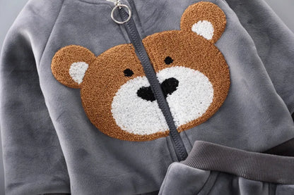 3PCS Winter Herbst Kleinkind Baby Jungen Mädchen Kleidung Baby Pullover Mantel + Hosen + Kapuze Weste Outfit Set Infant warme Kleidung Anzüge