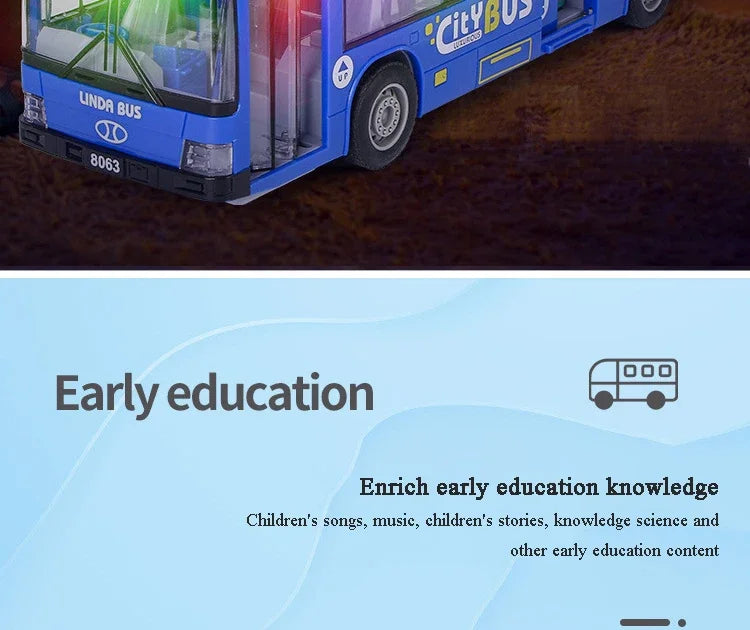 Hohe Qualität Simulation Bus Große Größe Drop-beständig Licht Musik Trägheit Bus Modell Zurückziehen Auto Pädagogisches Spielzeug Geschenke