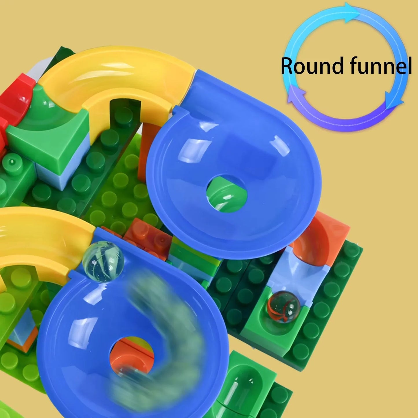 Marble Run - Kugelbahn Bauset für Kinder - Großes Baustein Rutsch- & Rampenset