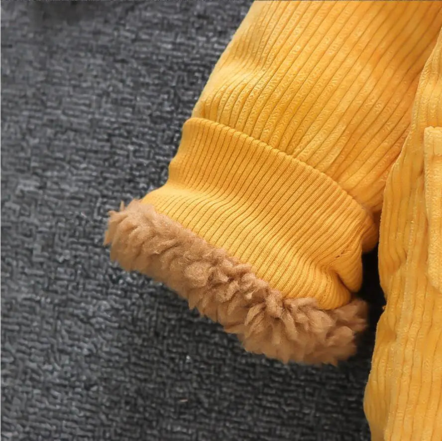Jungen Cord-Jacke mit fleece - Warmer Wintermantel - 1-5 Jahre