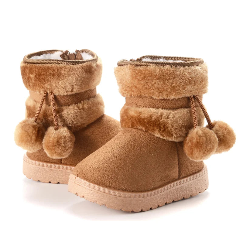 Neue Mädchen Schnee Stiefel Winter Komfortable Dicke Warme Kinder Stiefel Lobbing Ball Dicke Kinder Herbst Nette Jungen Stiefel Prinzessin Schuhe