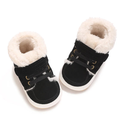 HAIZHIW Winter Baby Junge Mädchen High Tops Turnschuhe Gummi Anti-Rutsch-Sohle Fleece für Wärme Säugling Neugeborene Erste Gehen Krippe schuhe