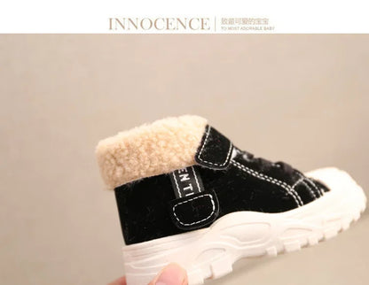 2021 kinder Warme Stiefel Winter Neue Jungen Plus Verdicken Samt Baumwolle Schuhe Mädchen Wasserdichte Kurze Stiefel Baby Baumwolle Stiefel