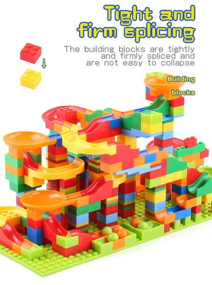 Marble Run - Kugelbahn Bausteine Set - 84 bis 504 Teile - Bunte Murmelbahn zum Bauen & Spielen