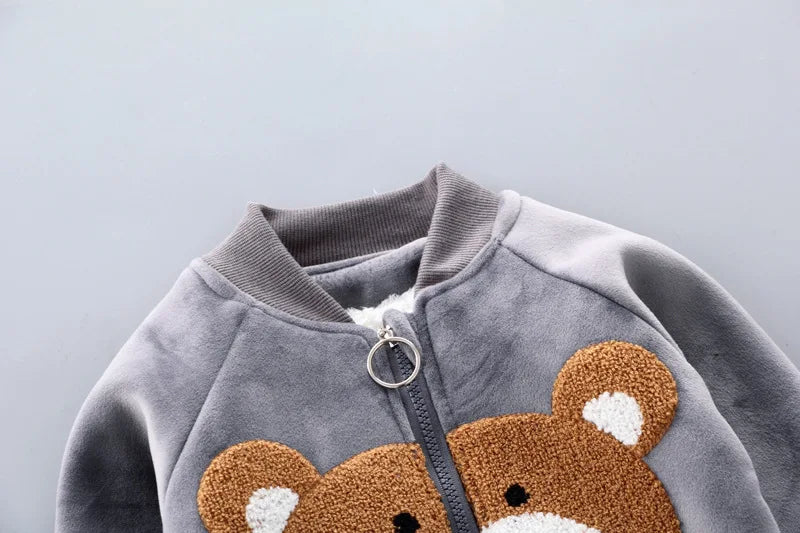 3PCS Winter Herbst Kleinkind Baby Jungen Mädchen Kleidung Baby Pullover Mantel + Hosen + Kapuze Weste Outfit Set Infant warme Kleidung Anzüge