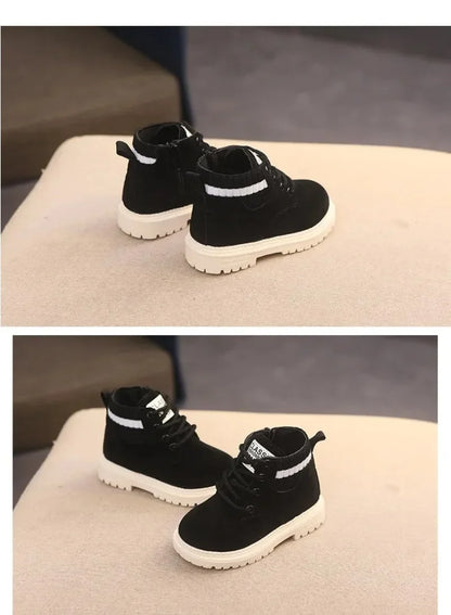 2-Stil Innenmaterial Plüsch Kinder Winterstiefel Baumwollstoff Frühling Herbst Kinderschuhe Baby Kleinkind Jungen Mädchen Stiefel
