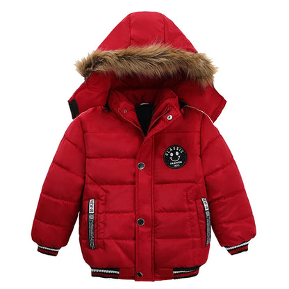 Jungen Winterjacke mit Kapuze & Fellkragen - Warm & Stylisch - 2-6 Jahre