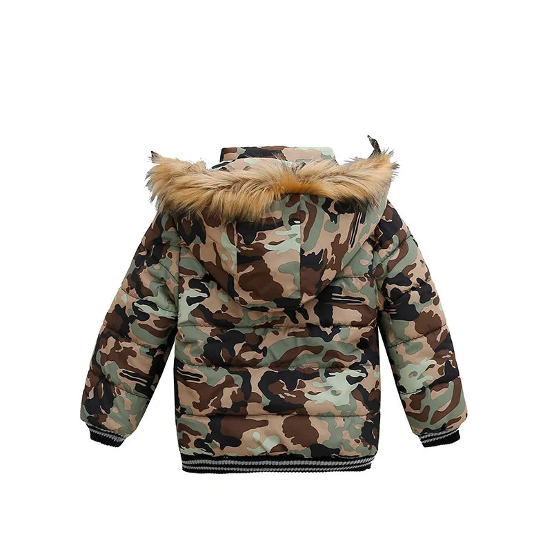 Jungen Winterjacke mit Kapuze & Fellkragen - Warm & Stylisch - 2-6 Jahre