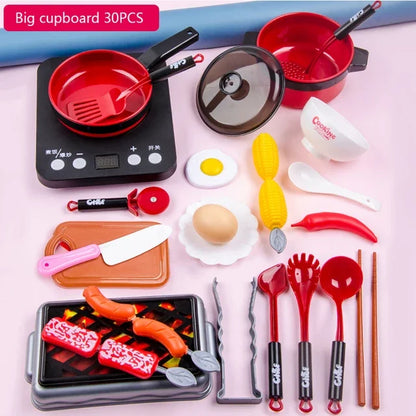 Kinderküchen-Set mit Kochgeschirr & Utensilien - Rollenspiel Kochset