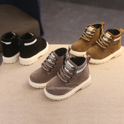 2-Stil Innenmaterial Plüsch Kinder Winterstiefel Baumwollstoff Frühling Herbst Kinderschuhe Baby Kleinkind Jungen Mädchen Stiefel