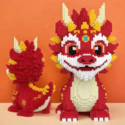 Fantasie Drache - Mini-Baustein Bausatz - Figurenset