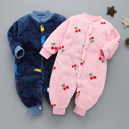 Neugeborenen Baby Frühling Winter Kleidung Säuglings Jacke für Mädchen Overall für Jungen Weiche Flanell Bebe Strampler Baby Kleidung 0-18 monat