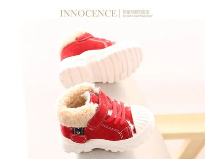 2021 kinder Warme Stiefel Winter Neue Jungen Plus Verdicken Samt Baumwolle Schuhe Mädchen Wasserdichte Kurze Stiefel Baby Baumwolle Stiefel