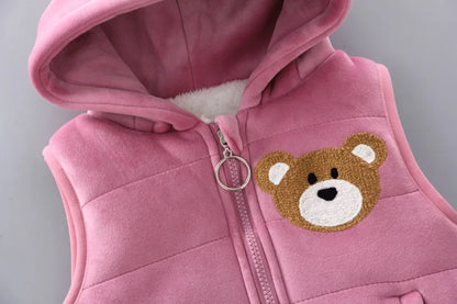 3PCS Winter Herbst Kleinkind Baby Jungen Mädchen Kleidung Baby Pullover Mantel + Hosen + Kapuze Weste Outfit Set Infant warme Kleidung Anzüge