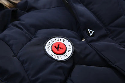 Winter Kinderjacke mit Kapuze & abnehmbarem Pelzkragen - Warm & Bequem - 3-8 Jahre