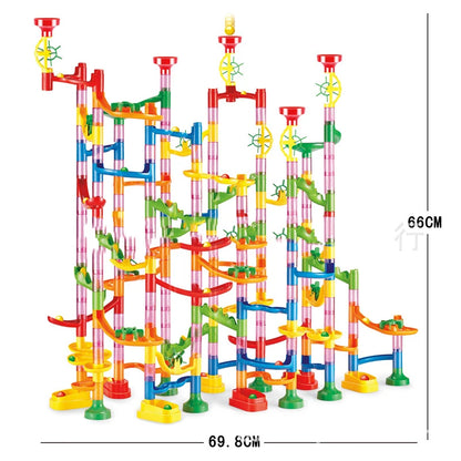 Kugelbahn Bauset - Marble Run Rennbahn für Kinder - Kreatives Lernspielzeug