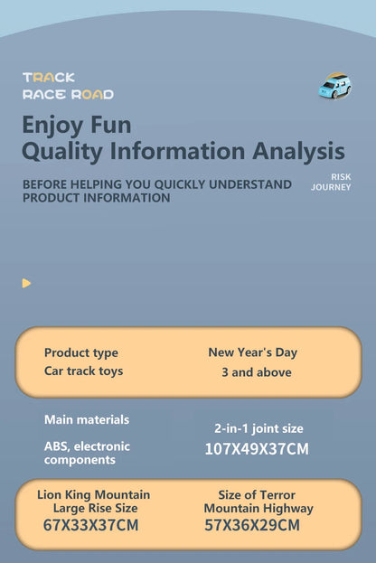 KBDFA Lion Theme Car Track für Kinder, Druckguss, Urlaubsgeschenke, Geburtstag, Hot Wheels, pädagogisches Rennspielzeug für Kinder, Rennwagen