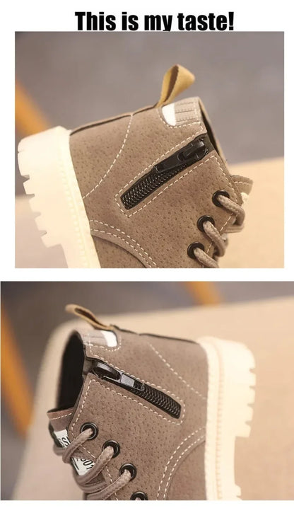 2-Stil Innenmaterial Plüsch Kinder Winterstiefel Baumwollstoff Frühling Herbst Kinderschuhe Baby Kleinkind Jungen Mädchen Stiefel