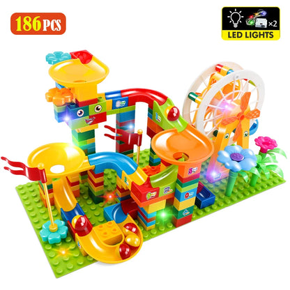 Marble Run - Kugelbahn Bau-Set für Kinder - mit LED & Riesenrad