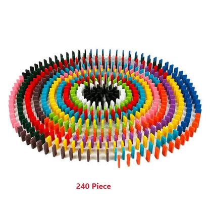 Holz Domino Spiel - Bunte Regenbogen-Steine für Kinder - Montessori Lernspielzeug