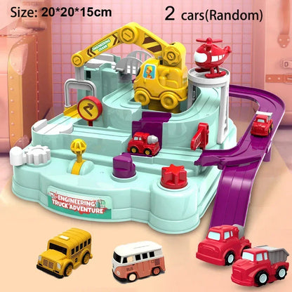 Racing Rail Car Modell Lernspielzeug Kinder Track Adventure Spiel Gehirn Mechanische Interaktive Zug Tiere Weltraumrakete Spielzeug