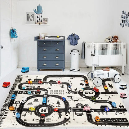 Spielteppich mit Straßenkarte für Kinder - Stadt & Verkehr