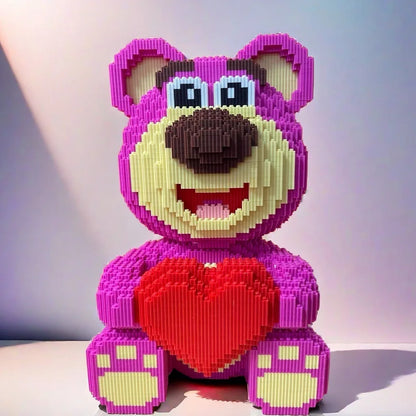 Neue heiß verkaufte kleine Partikel-Bausteine, kreativer Spaß, niedliche Erdbeerbär-Serie, Baustein-Geschenke