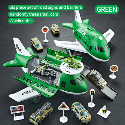 Flugzeug Spielset inkl. Autos, Helikopter & Verkehrszeichen