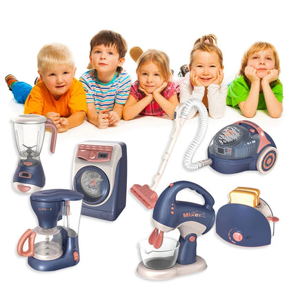 Kids Kitchen Toy Set Mini Simulation Household Appliances Toys for Children Pretend Play House Interactive Toys for Girls Boys
