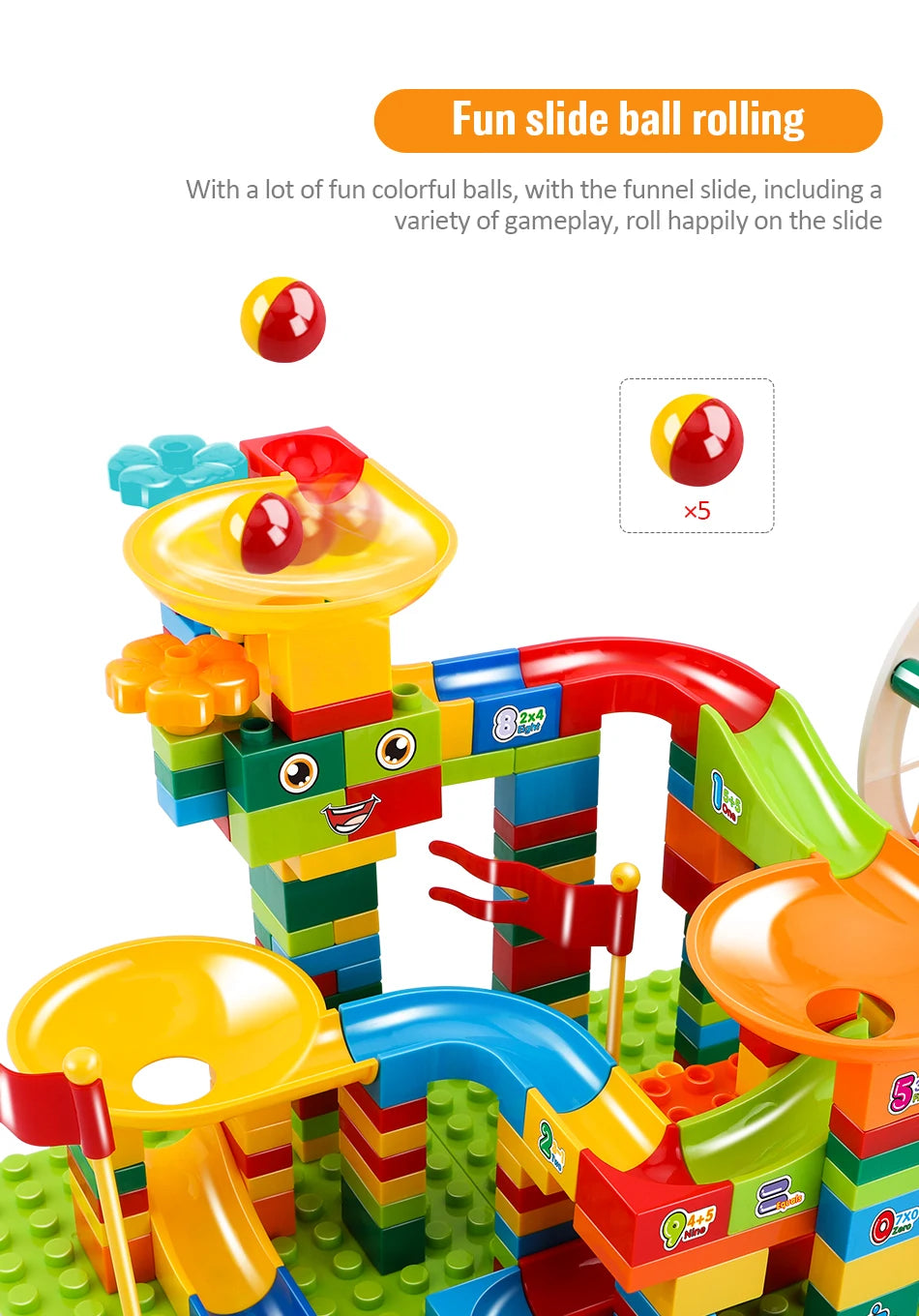 Marble Run - Kugelbahn Bau-Set für Kinder - mit LED & Riesenrad