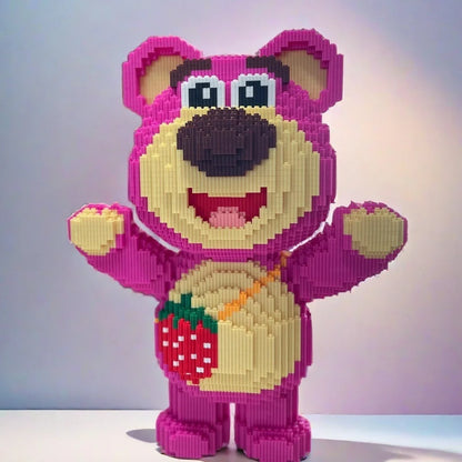 Neue heiß verkaufte kleine Partikel-Bausteine, kreativer Spaß, niedliche Erdbeerbär-Serie, Baustein-Geschenke