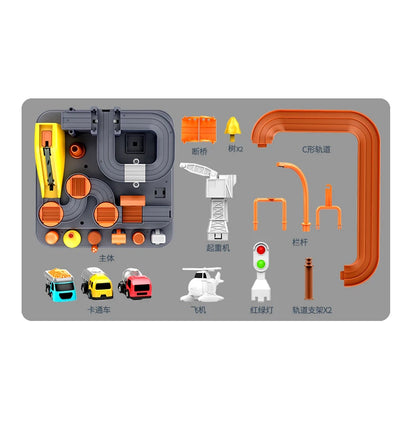 Heißer Racing Rail Auto Modell Zug Track Abenteuer Spiel Tiere Raum Rakete Spielzeug Kinder Pädagogisches Gehirn Mechanische Interaktive