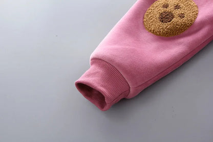 3PCS Winter Herbst Kleinkind Baby Jungen Mädchen Kleidung Baby Pullover Mantel + Hosen + Kapuze Weste Outfit Set Infant warme Kleidung Anzüge