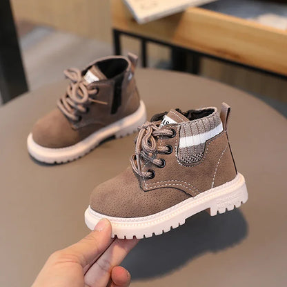 2-Stil Innenmaterial Plüsch Kinder Winterstiefel Baumwollstoff Frühling Herbst Kinderschuhe Baby Kleinkind Jungen Mädchen Stiefel
