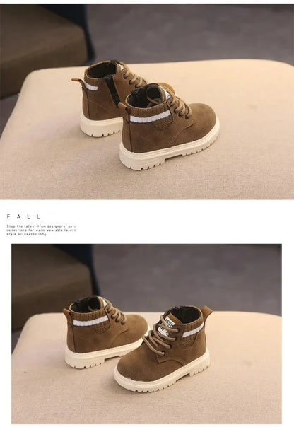 2-Stil Innenmaterial Plüsch Kinder Winterstiefel Baumwollstoff Frühling Herbst Kinderschuhe Baby Kleinkind Jungen Mädchen Stiefel